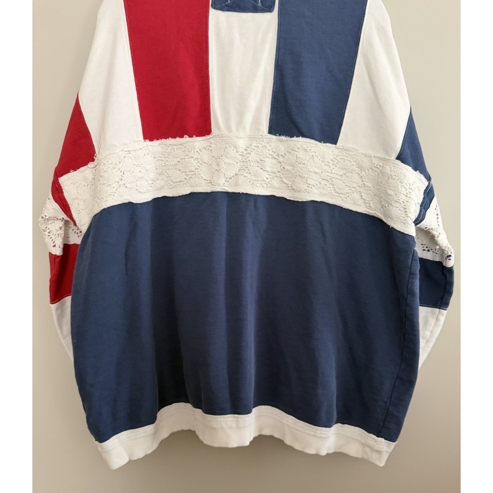 Free People We The Free American Dream Polo Women's Size Medium - Picture 6 of 15